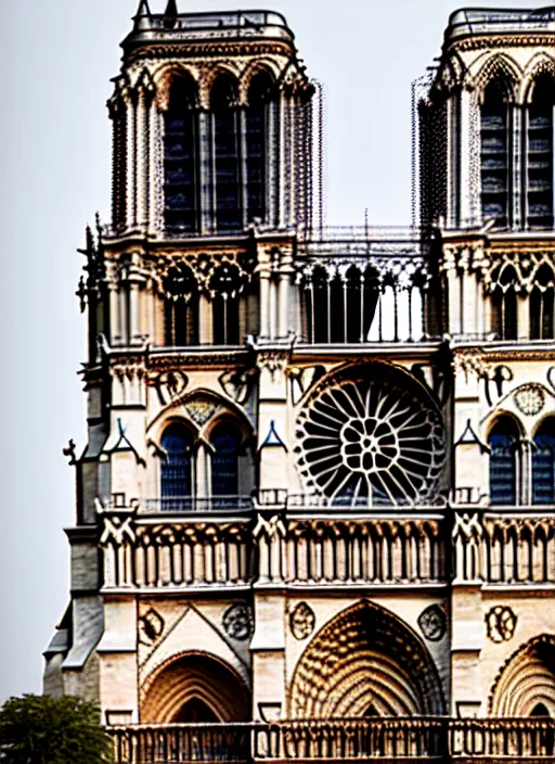 Image similar to contemporary notre dame by bjarke ingels group, modern architecture, 4 k, high detailed photography, 5 0 mm lens, depth of field, cinematic