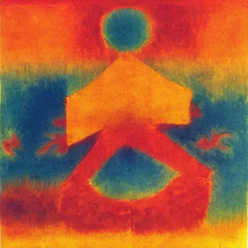 Image similar to phoenix in fire by Paul Klee