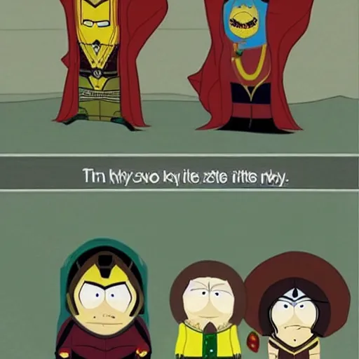 Prompt: loki in southpark