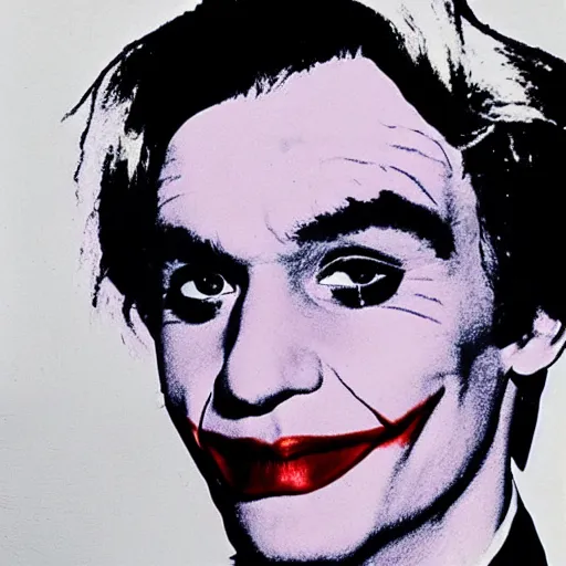 Prompt: Andy Warhol as the Joker