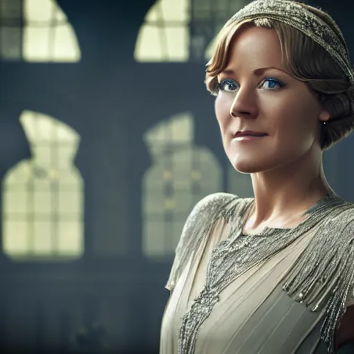 Image similar to Helene Fischer in downton Abbey. Movie still. artstation, cgsociety, deviantart, 8k, HD