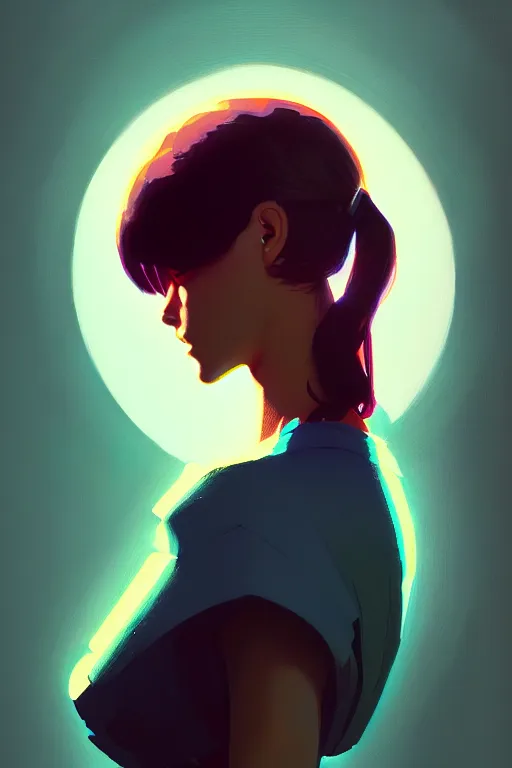 Image similar to a ultradetailed painting of a woman whos head is a tv by greg rutkowski, ilya kuvshinov and makoto shinkai trending on artstation