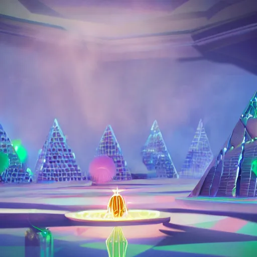 Image similar to googles, pyramid, floating, rbc, radiolaria, protophyta, microorganisms, center frame, symmetric, rim light, marine microbiology, bioluminescence, electric, fur, soft, concept art, intricate details, highly detailed, colorful, photorealistic, disney pixar, octane render, iridescent, anime, 8 k