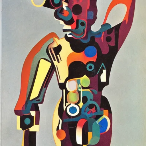 Image similar to cyborg by marinetti, futurism