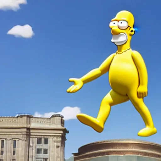 Image similar to a statue of homer simpson