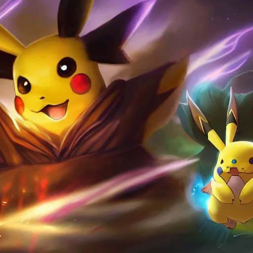 Prompt: portrait of pikachu as a spellcaster, league of legends amazing splashscreen artwork, legends of runeterra, splash art, natural light, elegant, photorealistic facial features, intricate, fantasy, detailed face, atmospheric lighting, anamorphic lens flare, cinematic lighting, league of legends splash art, hd wallpaper, ultra high details by greg rutkowski