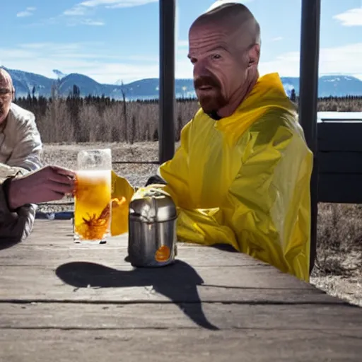 Prompt: breaking bad in canada drinking maple