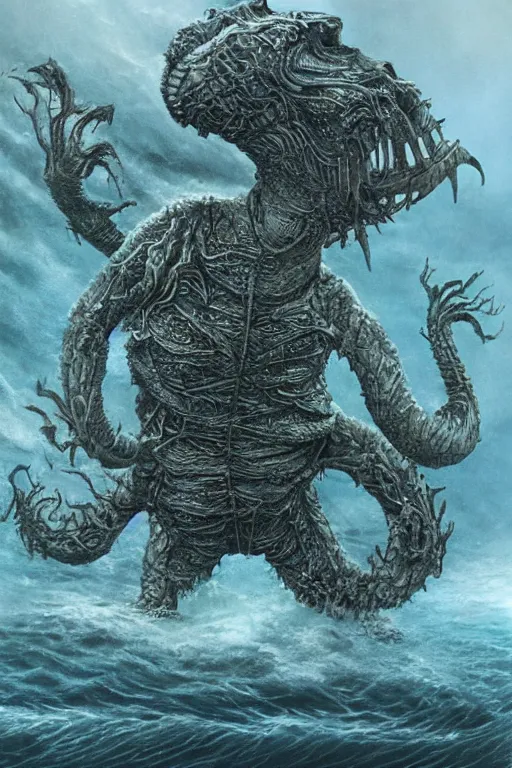 Prompt: elon mush as a scary sea monster, photorealistic, cinematic lighting, highly detailed, very intricate, by hr giger