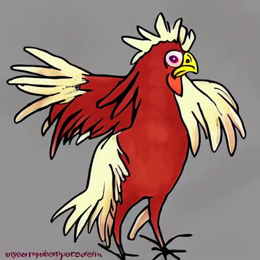 Prompt: anime chicken