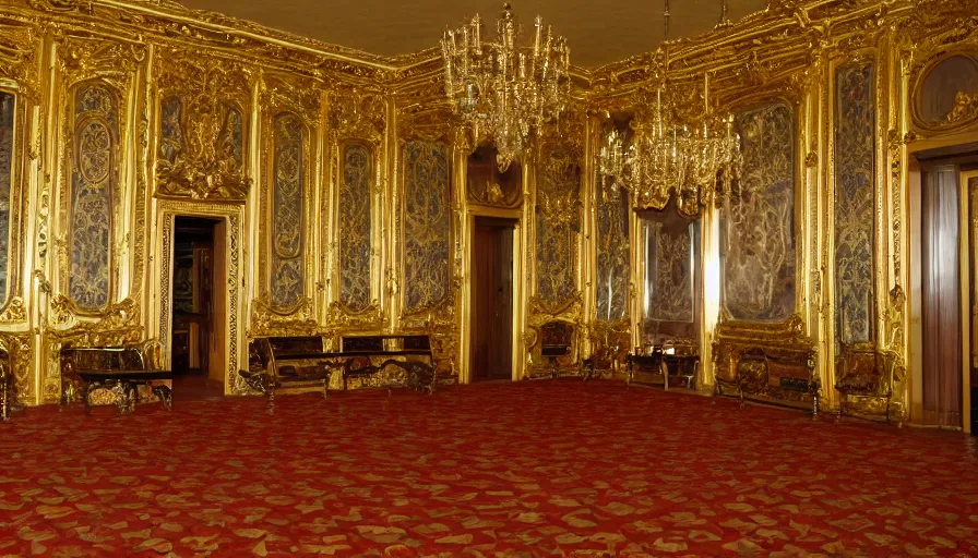 Image similar to photo of grand rococo interior, extreme detail