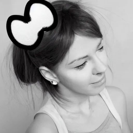 Image similar to infinity symbol with cat ears