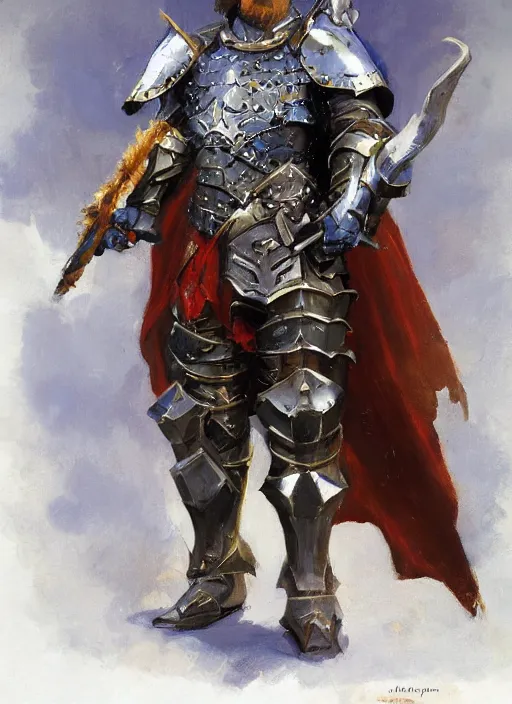 Image similar to a highly detailed paladin portrait with armour, fantasy, by gregory manchess, james gurney, james jean