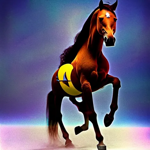 Image similar to fusion of horse and astronaut, photo by kronenberg and rutkowski