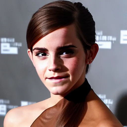 Prompt: Emma Watson and Kim Kardashian hybrid