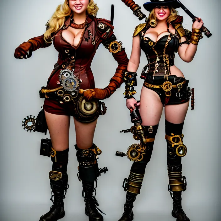 Image similar to full body photograph of a kate upton as a steampunk warrior. extremely detailed. dslr. 3 5 mm.