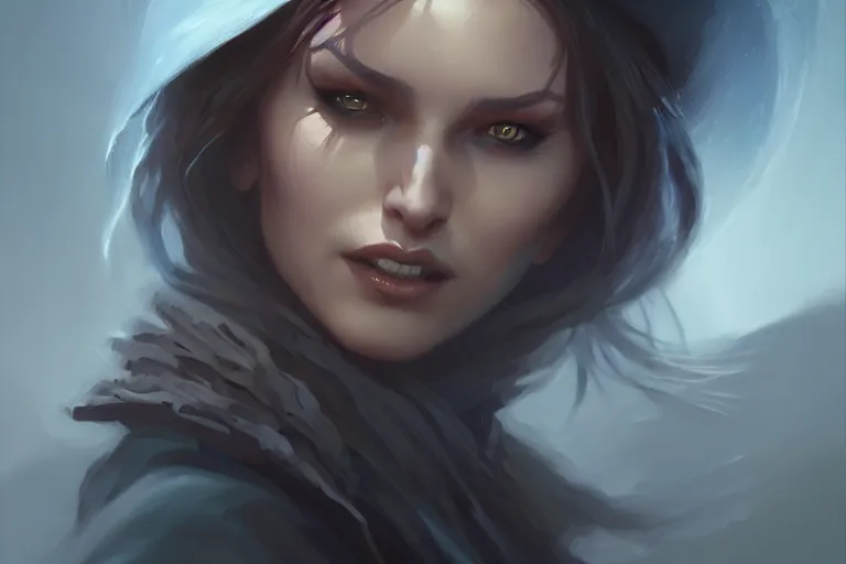 Prompt: female witch by brandon sanderson, character design, painting by wojtek fus, howard pak, petri rahkola, gerard kravchuk,