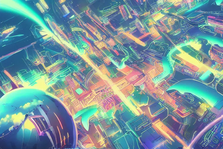 Premium AI Image  A stunning 4K wallpaper set in a whimsical anime  dreamscape generated by ai