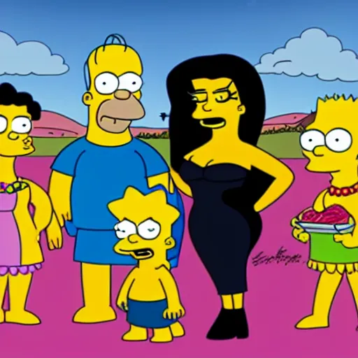 Prompt: kim kardashian in the simpsons super high quality 4k HD