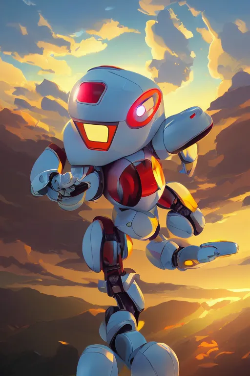 Image similar to metabots medabots medarotto medarot robot minimalist comics, behance hd by jesper ejsing, by rhads, makoto shinkai and lois van baarle, ilya kuvshinov, rossdraws global illumination ray tracing hdr radiating a glowing aura