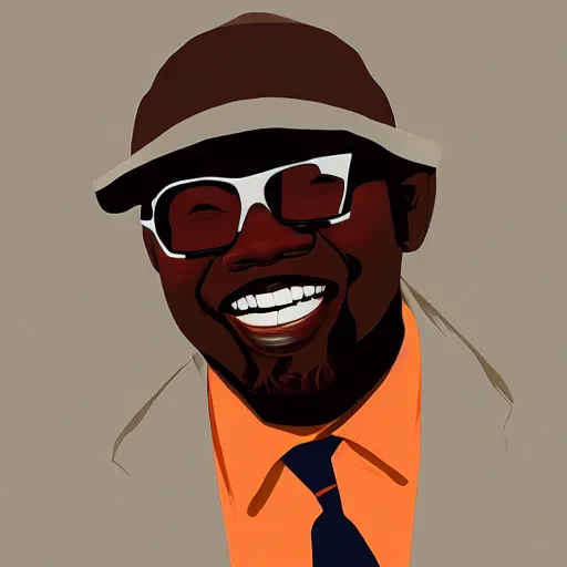 Prompt: curtis mayfield by ilya kuvshinov, rossdraw