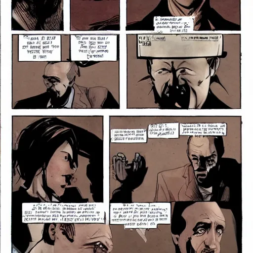 Prompt: preacher comic in the style of dishonored 2