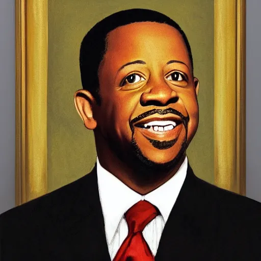 Prompt: martin lawrence presidential portrait