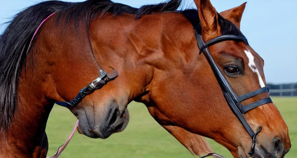 Prompt: thoroughbred horse profile