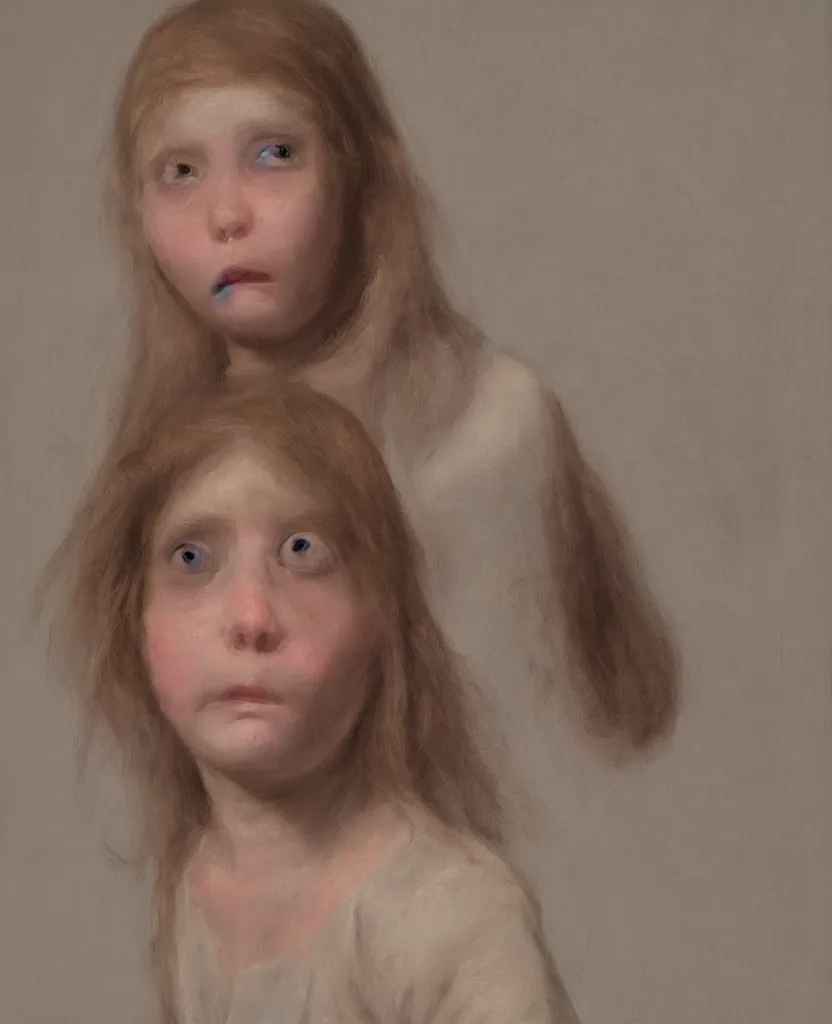 Image similar to portrait of an ugly young girl, realistic, 8 k