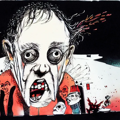 Image similar to apathy by ralph steadman