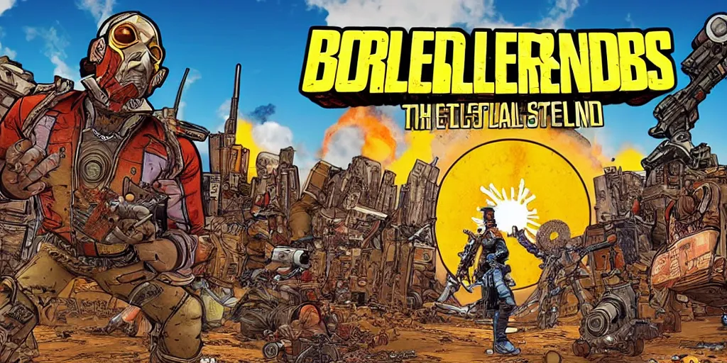 Prompt: Borderlands in the style of Jean Moebius Giraud