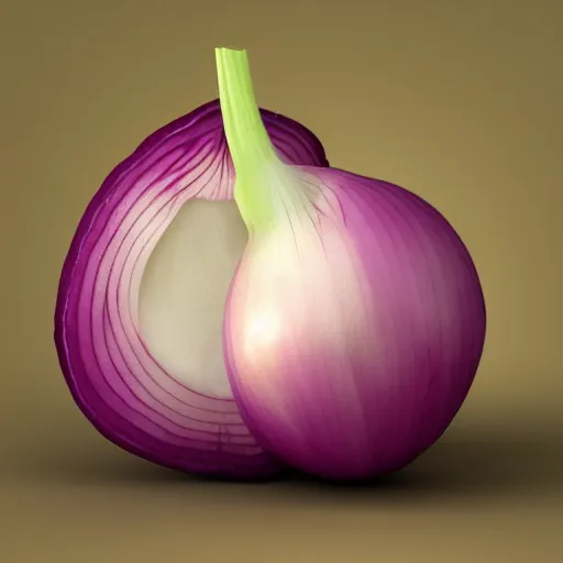 Prompt: onion. very sad. face. sad eyes. sad lips. crying. big wet tears. cartoon, 3 d render