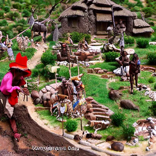 Image similar to A diorama Of the Tarahumara in the mountains of northern Mexico