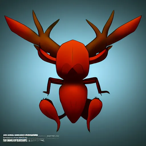 Image similar to A pokemon that looks like a stag beetle,Trending on art station. Unreal engine.