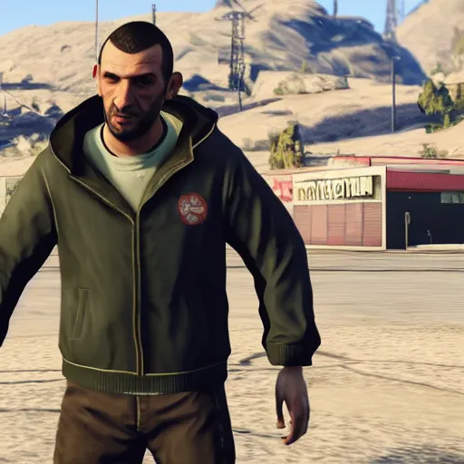 niko bellic in gta 6, realistic, 4 k gameplay, Stable Diffusion