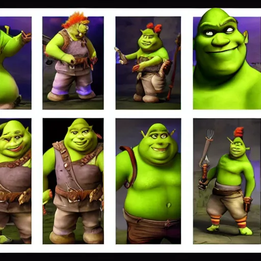 Image similar to shrek as a final fantasy character