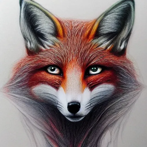 Prompt: Ethereal fox, intricate detail, ornate, conceptual art, color pencil sketch, dynamic, art by artgerm