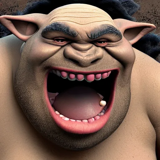 Image similar to an ogre with two mouths