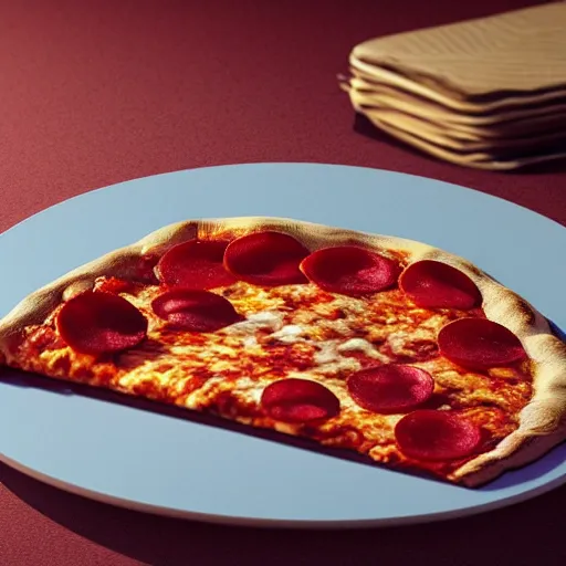 Image similar to a highly realistic photo of a delicious slice of pizza, dramatic, hyperdetailed, artstation, photorealism, accurate, octane render, 8k,