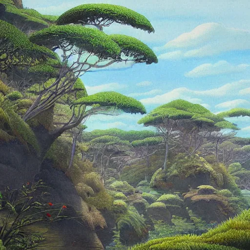 detailed painting of a lush natural scene on an alien | Stable ...