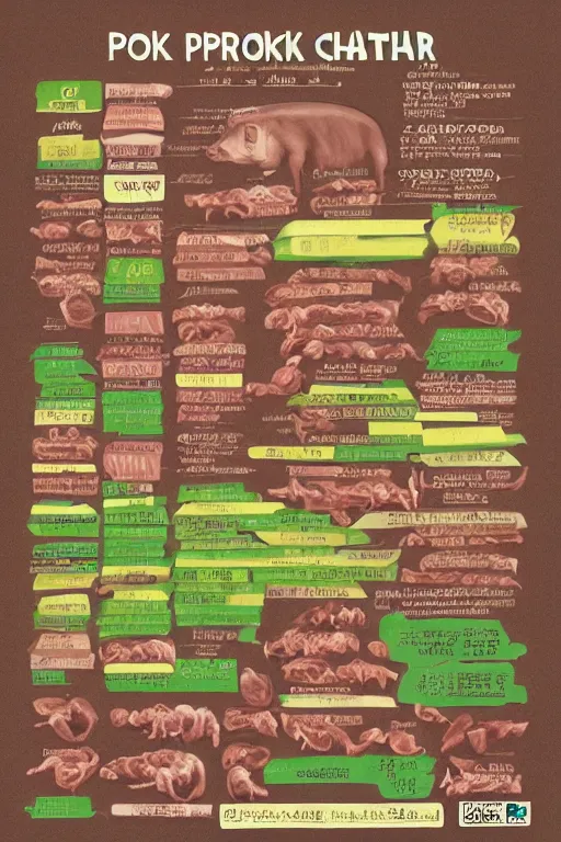 Prompt: “Pork chart but of a human”