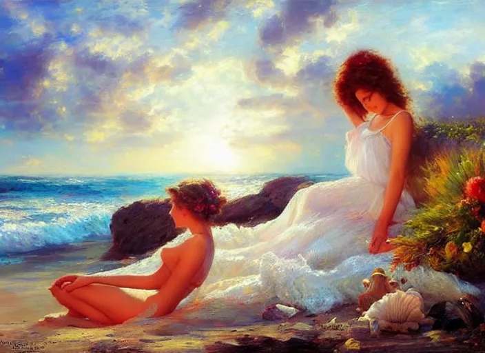 Image similar to cosmic ocean on the beach by vladimir volegov and alexander averin and delphin enjolras and daniel ridgway knight