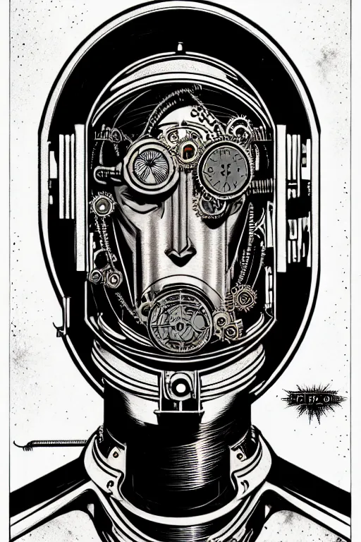 Image similar to steampunk cryo chamber containing an cyborg, high details, intricately detailed, by vincent di fate, inking, 3 color screen print, masterpiece, trending on artstation,, sharp, details, hyper - detailed, hd, 4 k, 8 k