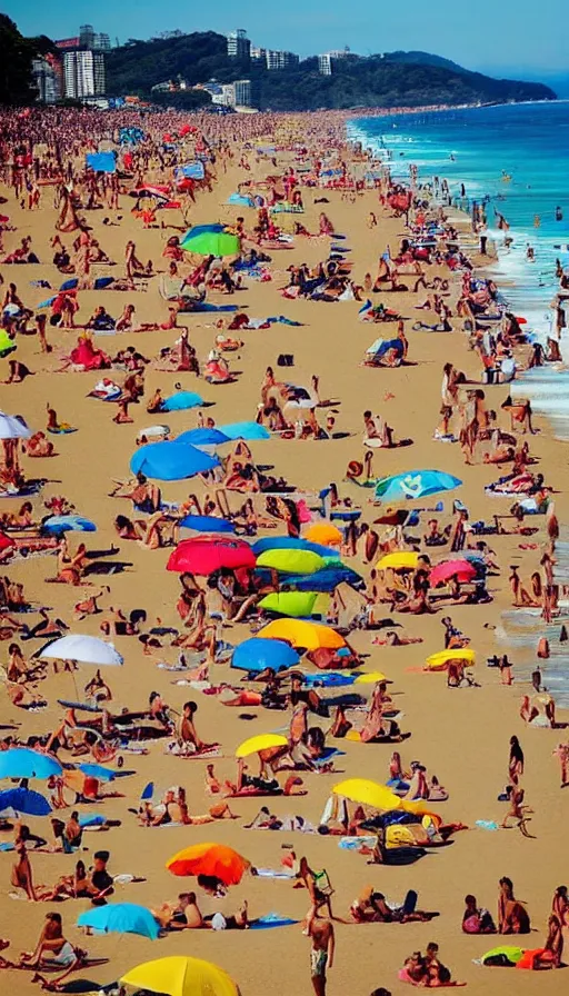 Image similar to instagram photo of a sunny day on copacabana beach