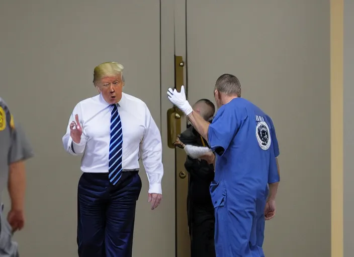 Image similar to trump inside the jail