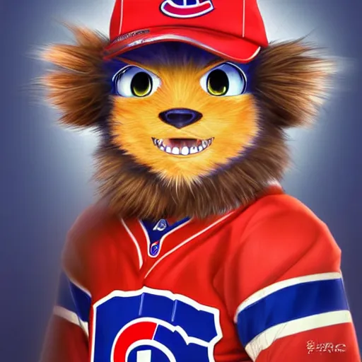 Image similar to anime Portrait of Youppi the Habs Montreal Canadiens Mascot as a very cute powerful and friendly pokemon, highly detailed anime, high evolution, 1990s, legendary, smooth, sharp focus, dynamic lighting, intricate, trending on ArtStation, illustration pokemon, art by WLOP