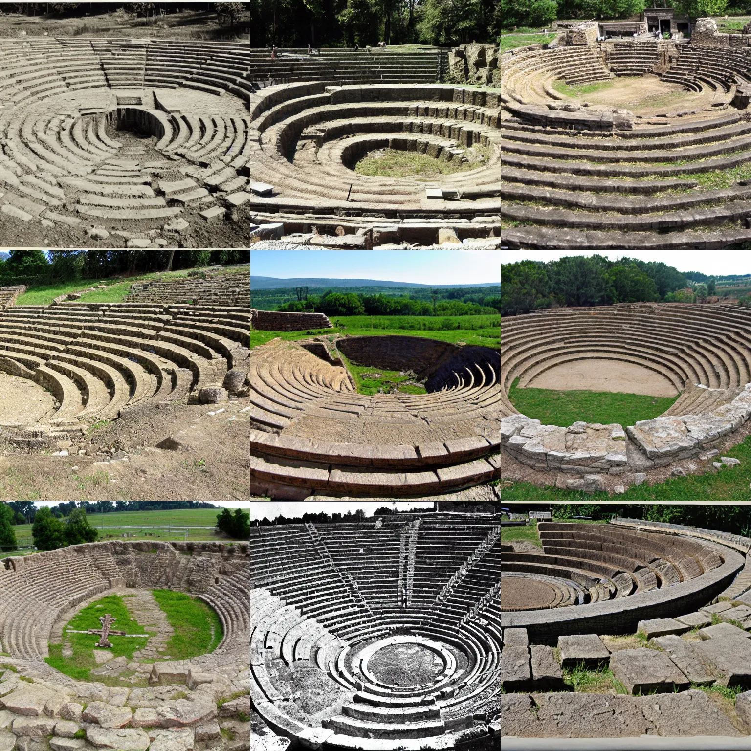 Prompt: a stephen biesty cross - section of ancient amphitheater, wide shot