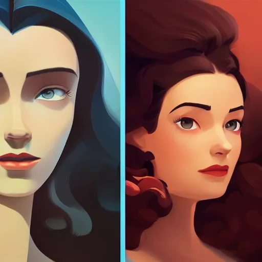 Image similar to face icon stylized minimalist gone with the wind 1 9 3 9, loftis, cory behance hd by jesper ejsing, by rhads, makoto shinkai and lois van baarle, ilya kuvshinov, rossdraws global illumination