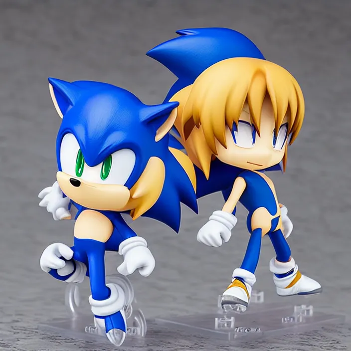 Image similar to An anime Nendoroid of Sonic the Hedgehog, figurine, detailed product photo