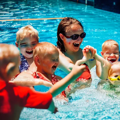 Image similar to drowning in mash potatoes swimming pool while children laugh digital photo