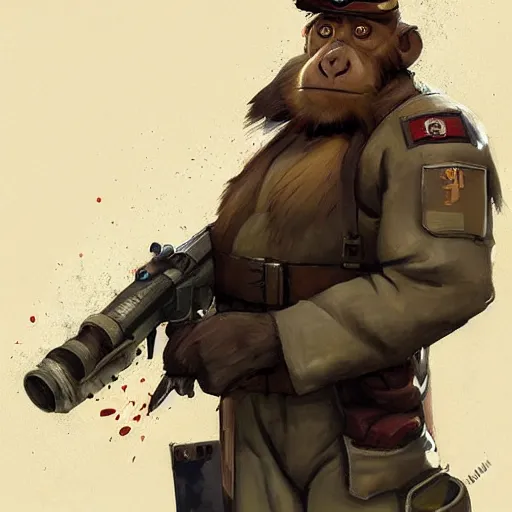 Prompt: portrait of a monkey putin in team fortress 2 style, epic, tragic, military art, fantasy, dieselpunk, hd shot, digital portrait, beautiful, artstation, comic style, by artgerm, guy denning, jakub rozalski, magali villeneuve and charlie bowater